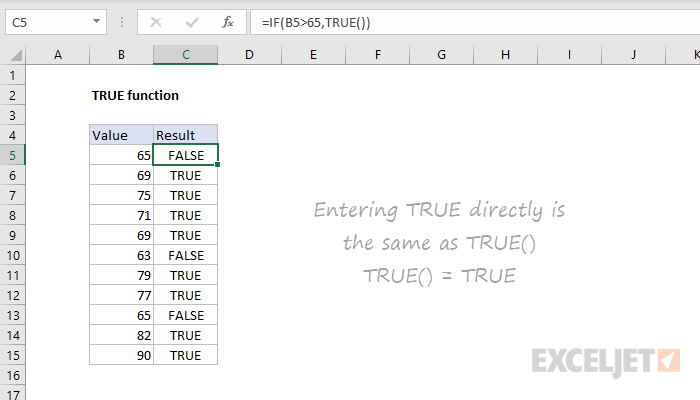 Check If Formula Is True Excel